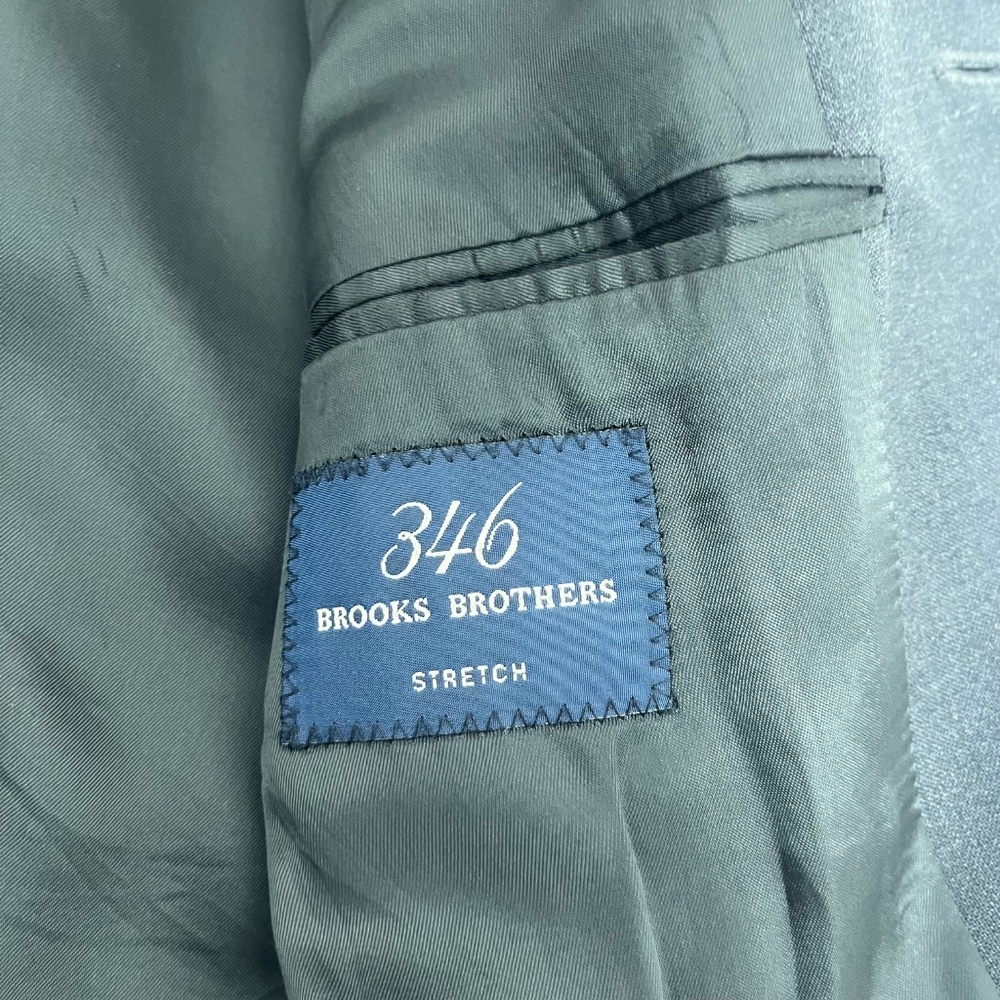 Brooks Brothers 346 Men Single Breasted Blazer Jacket Black 3-Button Long Sleeve - Picture 3 of 12